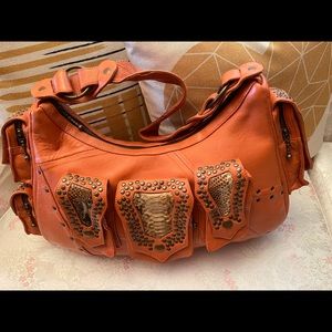 PreOwned Vintage Treesje Leather Shoulder Bag